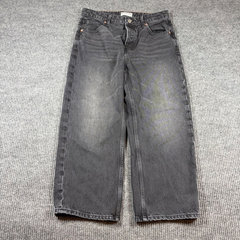 We The Free Deep Trance Wide-Leg Gray Jeans